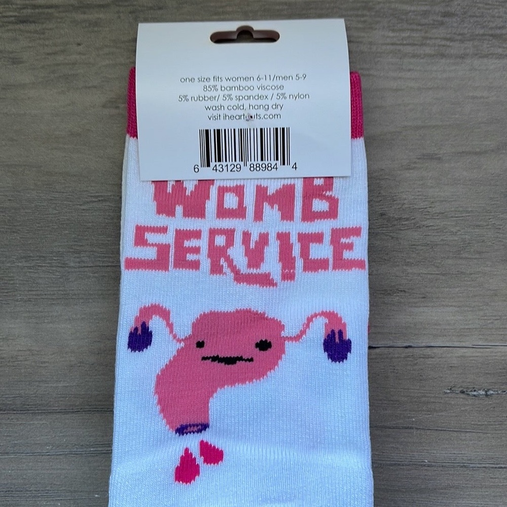 Uterus Womb Funny Crew Socks - Picture 2 of 2